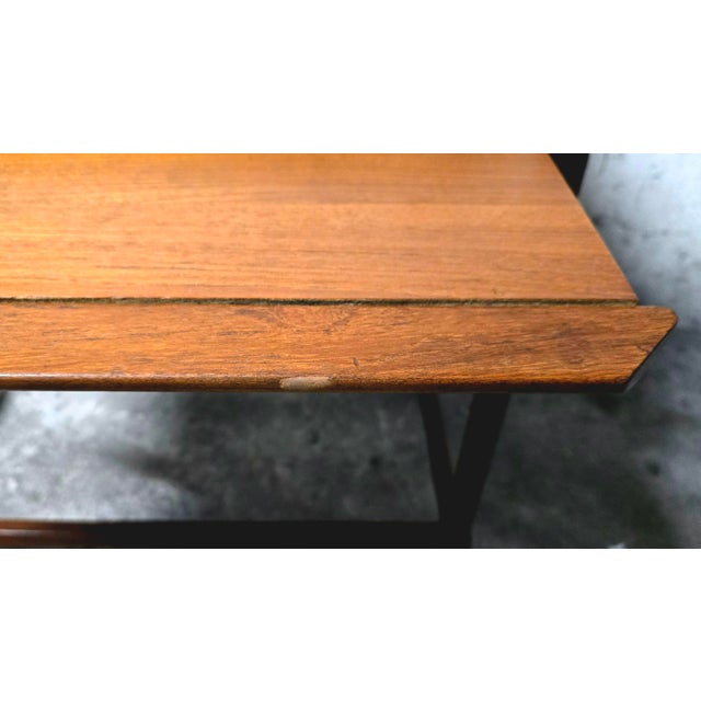Wood Modern Teak Secretaire Desk by Fratelli Proserpio, Italy, 1960 For Sale - Image 7 of 11
