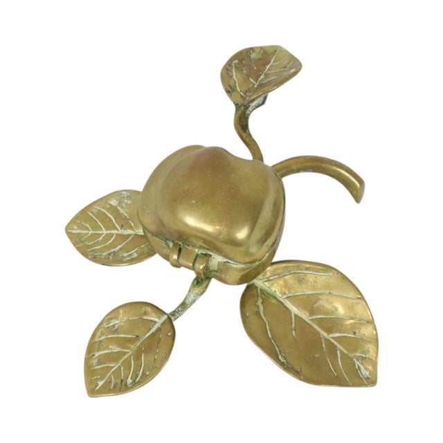 Art Nouveau French Brass Apple-Shaped Jewelry Box, 1920s For Sale - Image 14 of 14