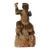 19th Century Chinese Hand Carved Wood Guardian Sculpture For Sale