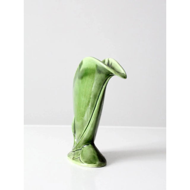 Vintage Ceramic Leaf Vase For Sale - Image 4 of 11