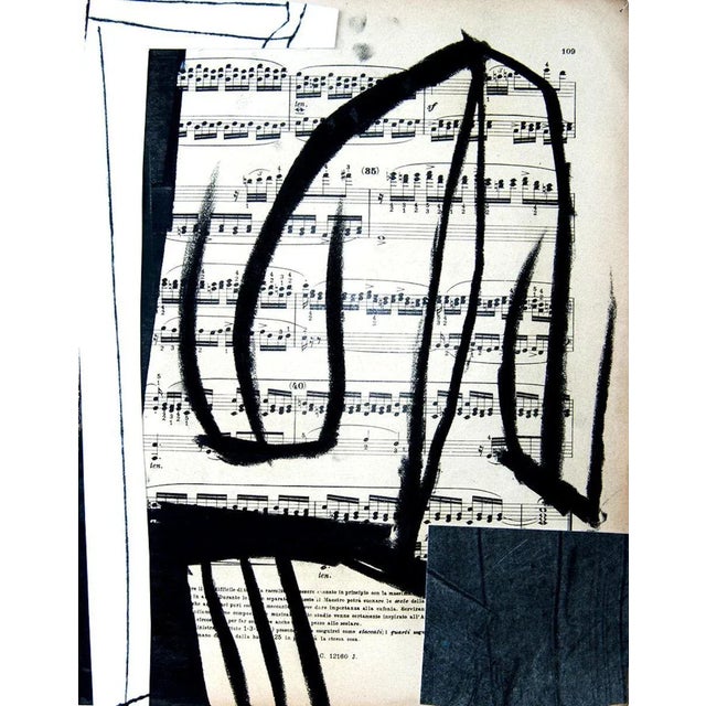 Mixed Media on Music Sheets. Hand signe overleaf. Passepartout included : 69 x 49 cm. Very good conditions.