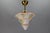 Art Deco White Glass and Brass Pendant Light, Germany, 1930s For Sale - Image 3 of 18