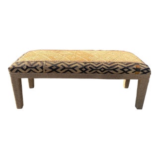 Antique African Cuba Cloth Bench For Sale