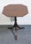 VINTAGE ANTIQUE Solid Mahogany English Traditional Style 22" Tilt Top Accent End Table Top Folded Down: 28" High Top...