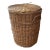 Organic Modern Wicker Humper Basket With Cover For Sale