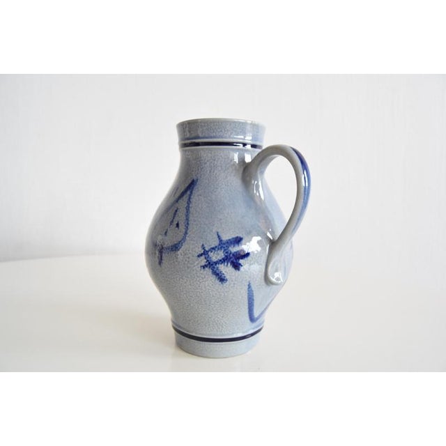 Vintage Earthenware Jug with Blue Salt Glaze/Marzi & Remi, 1960s For Sale - Image 3 of 11