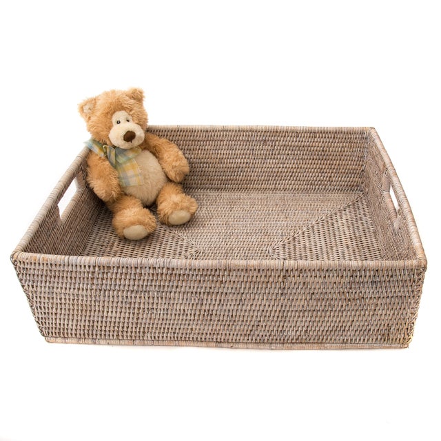 Artifacts Rattan Rectangular Basket 20"x16"x6" Chairish