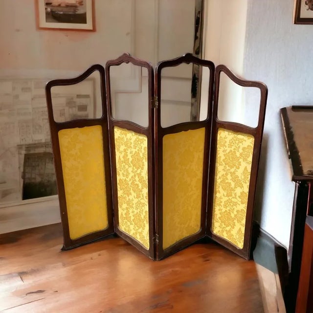 Art Nouveau Four Panel Screen For Sale - Image 3 of 7