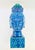 Ceramic statue depicting the Buddhist goddess of mercy and compassion, Kwan Yin Rimini blue decoration, Aldo Londi This...
