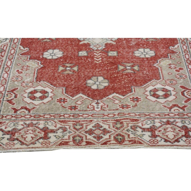 Vintage Turkish Anatolian Hand Knotted Wool Rug, 4'2''x7'1'' For Sale - Image 4 of 6
