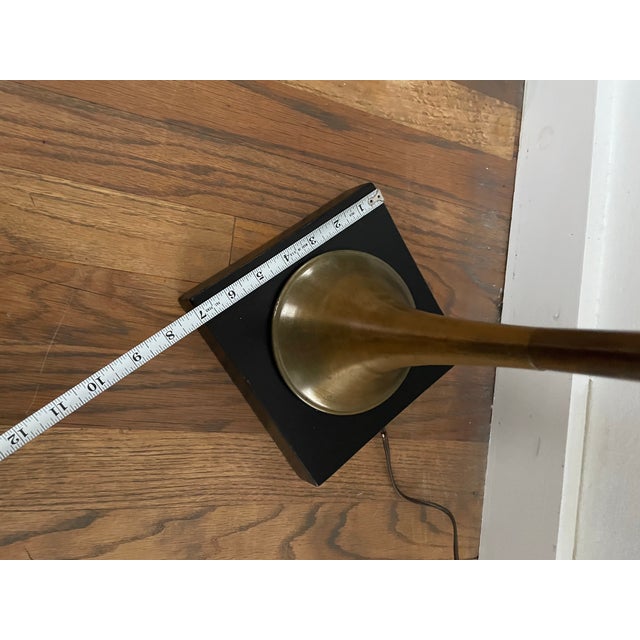 1972 Chapman Hunting Horn Form Floor Lamp With Black Base — Mid-Century Modern For Sale - Image 11 of 11