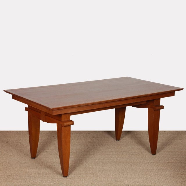 Brown French Oak Dining Table, 1940s For Sale - Image 8 of 8