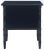 Modern Coastal 2 Drawer 25" H Bamboo Nightstand, Navy For Sale - Image 4 of 10