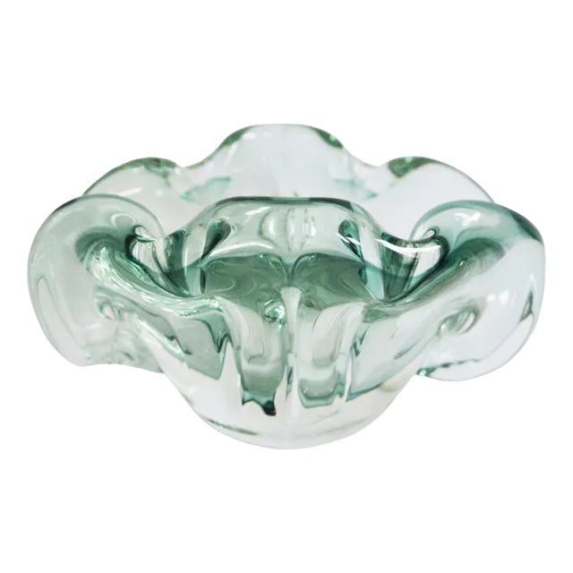 Vintage Glass Bowl by Josef Hospodka for Chribska, 1960s For Sale