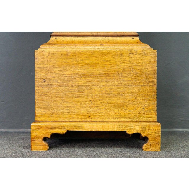 English Oak Grandfather Clock For Sale - Image 6 of 18