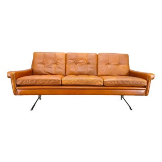 Vintage Danish Leather Sofa by Svend Skipper, 1960s For Sale