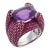 Vintage 10.00 Carat Amethyst Ruby 18k Gold Cocktail Ring, Size 6.5 For Sale