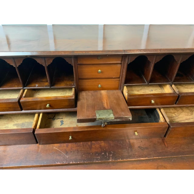 Early 19th Century Cherry Chippendale Slant Front Desk For Sale - Image 5 of 11