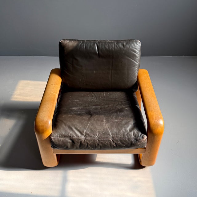 Hombre Armchair in Leather by Burkhard Vogtherr for Rosenthal Studio-Line, 1970s For Sale - Image 11 of 13