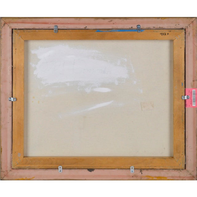 1990s Blue Lake in Summer Landscape by Frederico Domondon For Sale - Image 5 of 5