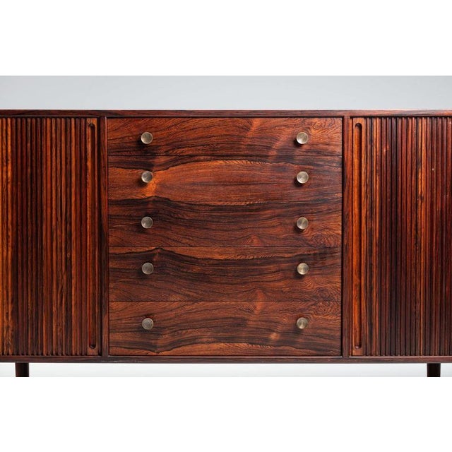Scandinavian Sideboard in Rosewood with Tambour Doors, Denmark, 1960 For Sale - Image 16 of 18
