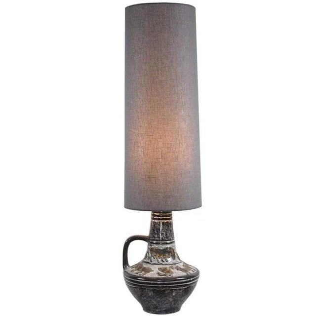 German Pottery Floor Lamp, 1960s For Sale - Image 4 of 8