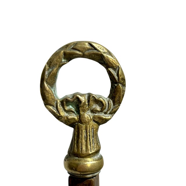 Early 20th Century Empire-Style French Tôle & Gilt Brass Bouillotte Lamp With Green Tole Shade For Sale - Image 6 of 15