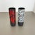 German Pottery Fat Lava Vases Black Red & White from Jopeko, 1970s, Set of 2 For Sale - Image 3 of 18