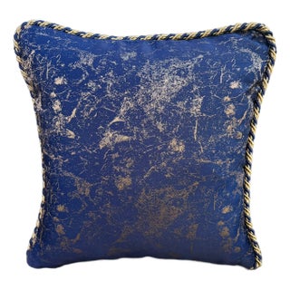 Abstract Cushion Cover With Twisted Rope Trim For Sale