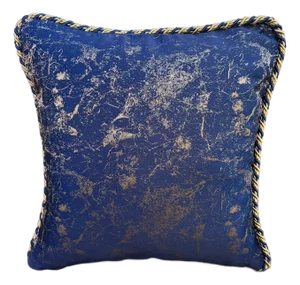 Abstract Cushion Cover With Twisted Rope Trim