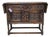 1940s English Oak Sideboard With Carved Cabinet Doors and Drop Ends For Sale