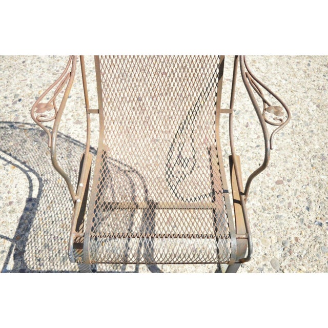 Vintage Woodard Wrought Iron Maple Leaf Garden Patio Bouncer Spring