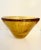 Stunning vintage Murano Style Bullicante (controlled bubble) conical bowl in amber has modernist lines. The bowl is...