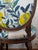 Wood Vintage French Side Chair Freshly Upholstered in Schumacher Citrus Garden in Pool For Sale - Image 7 of 9