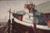 Wood Painting of a Boat in Dry Dock by Sam Hyde Harris (1889-1977) For Sale - Image 7 of 13