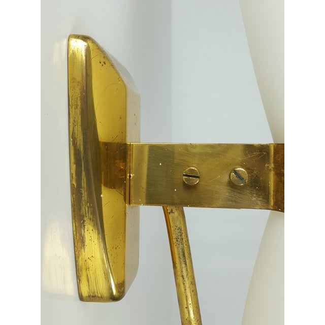 Large Opaline Glass and Brass Sconce 2118 from Stilnovo, 1959 For Sale - Image 16 of 17