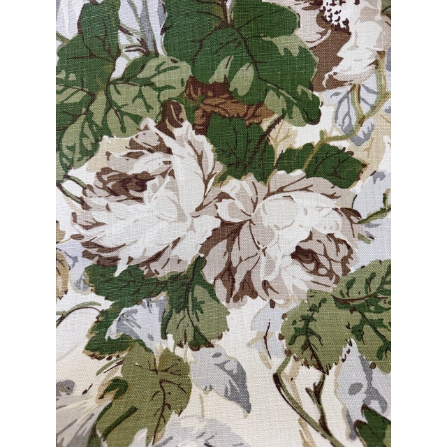 Lee Jofa Maisie Linen - Tan/Leaf Fabric 2 Yards For Sale In Raleigh - Image 6 of 7