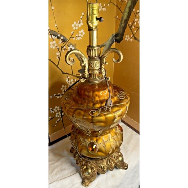 Add a touch of mid-century magic to your home with this stunning pair of 1950s Capri table lamps. These over-the-top...