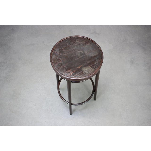 Beech Bentwood Stool from Thonet, Former Czechoslovakia, 1920s For Sale - Image 4 of 12