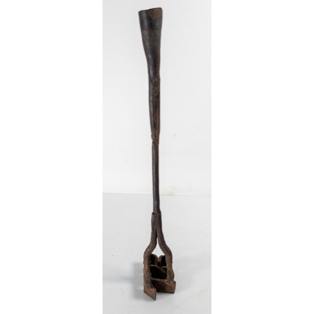 Farmhouse 19th Century Handwrought Iron Blacksmith Made 123 Cattle Brand For Sale - Image 3 of 8
