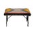 Vintage accent bench features an eye-catching woven Kilim rug upholstered top paired with a distinctive black cast iron base.
