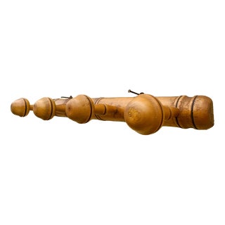 Mid-Century Faux Bamboo Wall Mount Coat Rack, 1950s For Sale