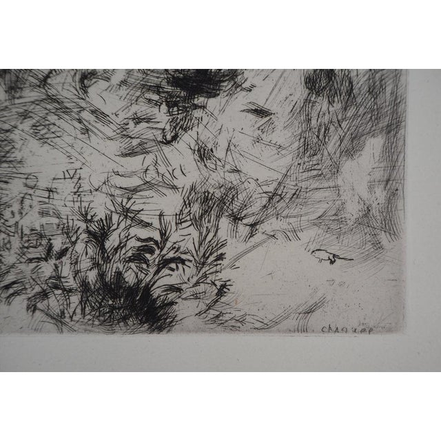 Marc chagall (1887-1958) fables de la fontaine: the mouse transformed into a girl original etching signed in the plate on...