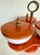 Mid-Century Modern Space Age Rotating Condiment Server With Fire-King Milk Glass Bowls For Sale - Image 4 of 11