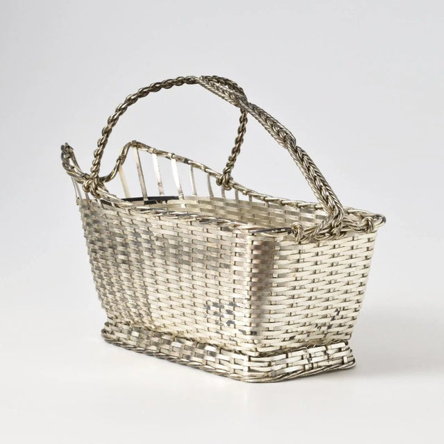 1970s Silver-Plated Wine Basket from Christofle, 1970s For Sale - Image 5 of 10