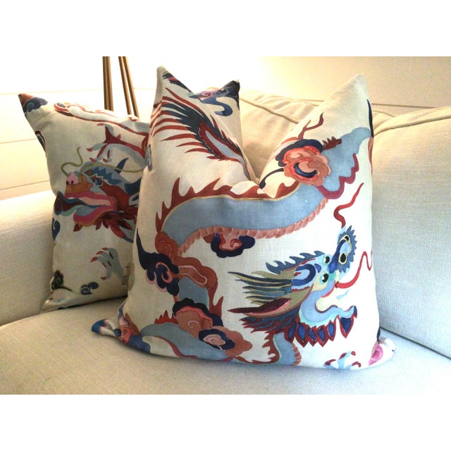 Carlton V “Puff” in Lapis and Berry Down-Filled Pillows For Sale In Atlanta - Image 6 of 6