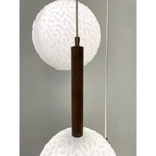 Mid-Century Modern Italian Opaline Ceiling Lamp, Italy, 1960s For Sale - Image 3 of 6