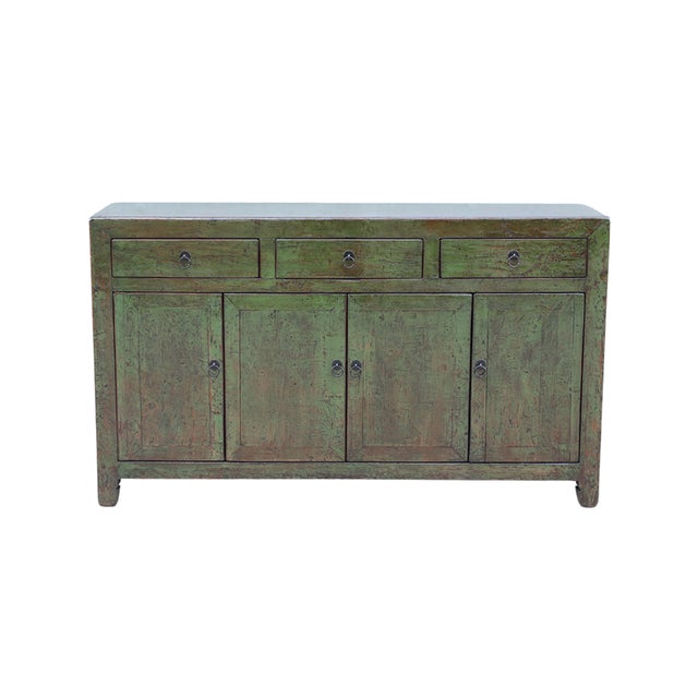 Chinese Vintage Chinese Painted Cabinet For Sale - Image 3 of 5