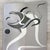 Contemporary Modern 1980s Abstract Black and White Hanging Wall Art Mirror For Sale In Detroit - Image 6 of 7