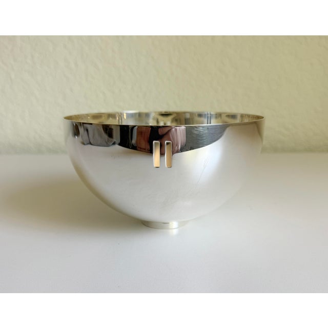 1980s Swid Powell + Richard Meier Silver Plate "Skyscraper" Bowl, Italy, 1980s For Sale - Image 5 of 13